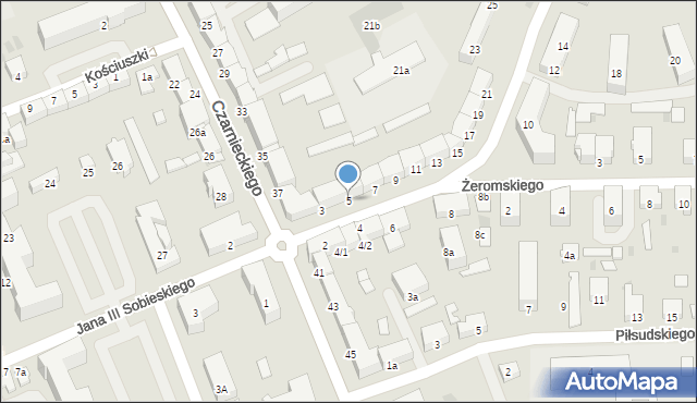 Ostróda, Kopernika Mikołaja, 5, mapa Ostróda