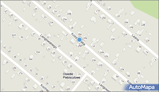 Ostróda, Kosynierska, 15a, mapa Ostróda