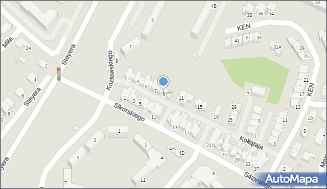 Ostrołęka, Kołłątaja Hugo, 9, mapa Ostrołęka