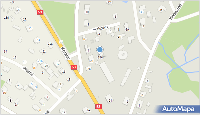 Ostrołęka, Konwy Stacha, 28A, mapa Ostrołęka