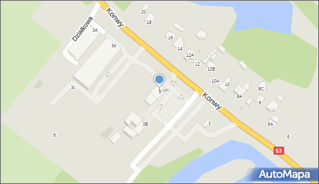 Ostrołęka, Konwy Stacha, 3, mapa Ostrołęka