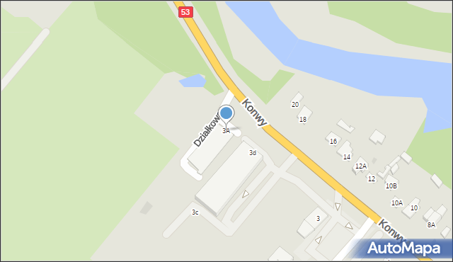 Ostrołęka, Konwy Stacha, 3A, mapa Ostrołęka