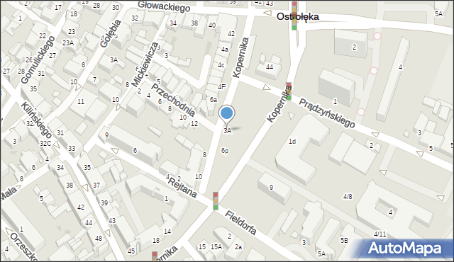 Ostrołęka, Kopernika Mikołaja, 3A, mapa Ostrołęka