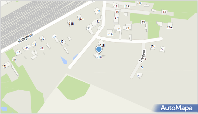 Ostrołęka, Kolejowa, 21C, mapa Ostrołęka