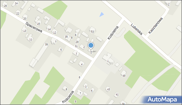 Ostrów, Kościelna, 2, mapa Ostrów