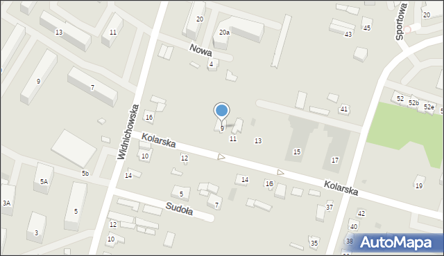 Ostrów Mazowiecka, Kolarska, 9, mapa Ostrów Mazowiecka