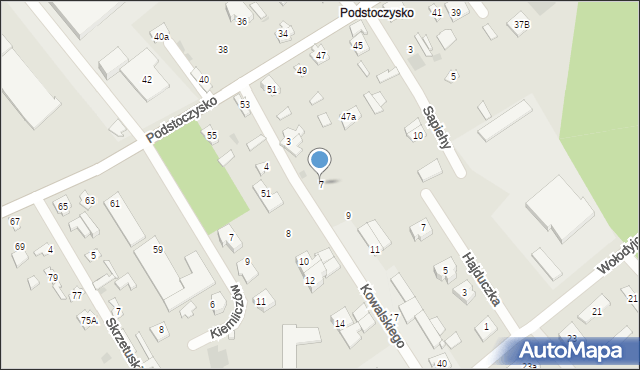 Ostrów Mazowiecka, Kowalskiego Rocha, 7, mapa Ostrów Mazowiecka