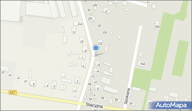 Ostrów Mazowiecka, Kolejowa, 100, mapa Ostrów Mazowiecka