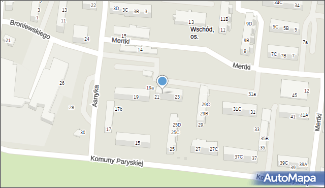 Ostrów Wielkopolski, Komuny Paryskiej, 23C, mapa Ostrów Wielkopolski