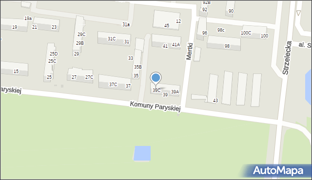 Ostrów Wielkopolski, Komuny Paryskiej, 39C, mapa Ostrów Wielkopolski