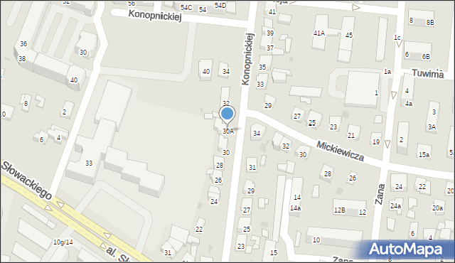 Ostrów Wielkopolski, Konopnickiej Marii, 30A, mapa Ostrów Wielkopolski