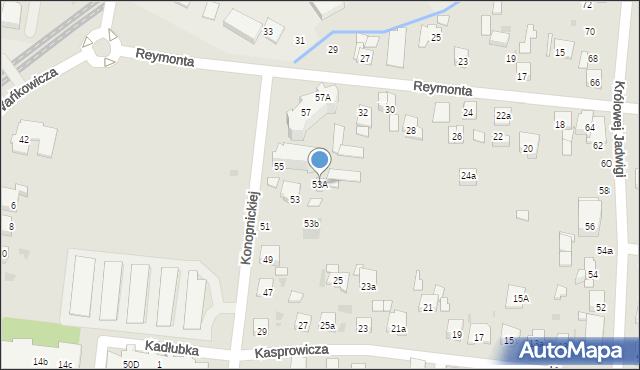 Ostrów Wielkopolski, Konopnickiej Marii, 53A, mapa Ostrów Wielkopolski