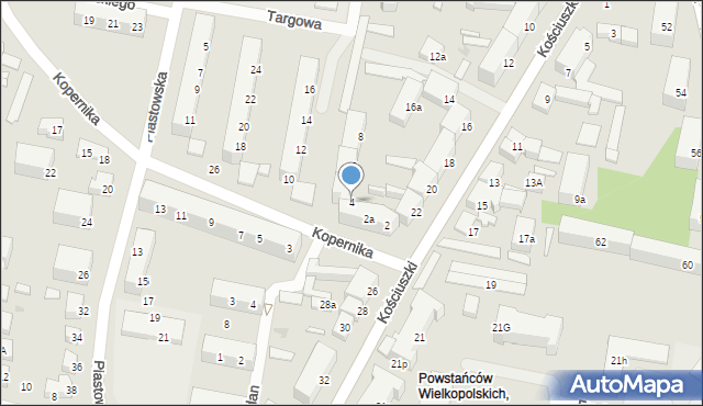 Ostrów Wielkopolski, Kopernika Mikołaja, 4, mapa Ostrów Wielkopolski