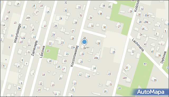 Ostrówek, Koczorowskiej, 24, mapa Ostrówek