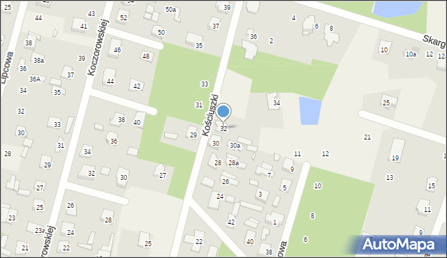 Ostrówek, Kościuszki Tadeusza, gen., 32, mapa Ostrówek