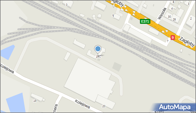 Ostrowiec Świętokrzyski, Kolejowa, 18C, mapa Ostrowiec Świętokrzyski