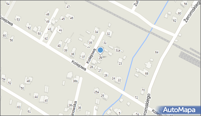 Ostrowiec Świętokrzyski, Kolejowa, 29, mapa Ostrowiec Świętokrzyski