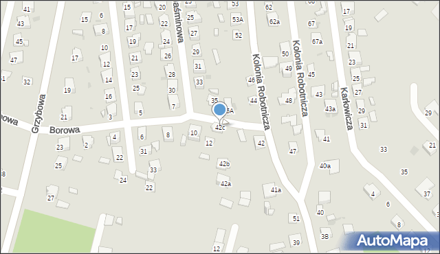 Ostrowiec Świętokrzyski, Kolonia Robotnicza, 42c, mapa Ostrowiec Świętokrzyski