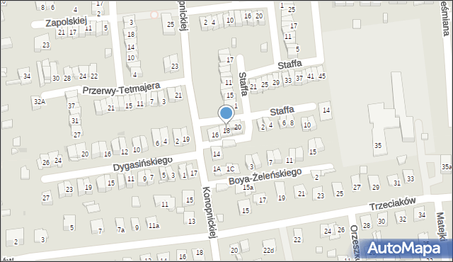 Ostrowiec Świętokrzyski, Konopnickiej Marii, 18, mapa Ostrowiec Świętokrzyski
