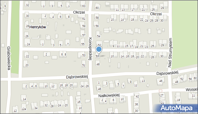 Ostrowiec Świętokrzyski, Konopnickiej Marii, 50a, mapa Ostrowiec Świętokrzyski