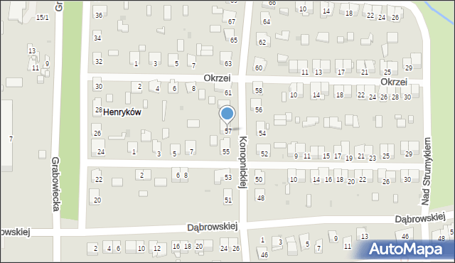 Ostrowiec Świętokrzyski, Konopnickiej Marii, 57, mapa Ostrowiec Świętokrzyski