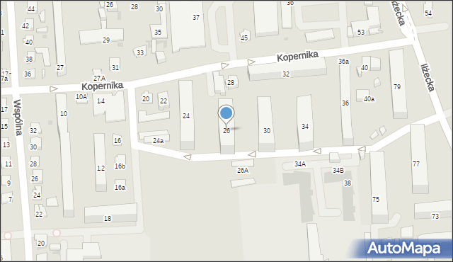 Ostrowiec Świętokrzyski, Kopernika Mikołaja, 26, mapa Ostrowiec Świętokrzyski