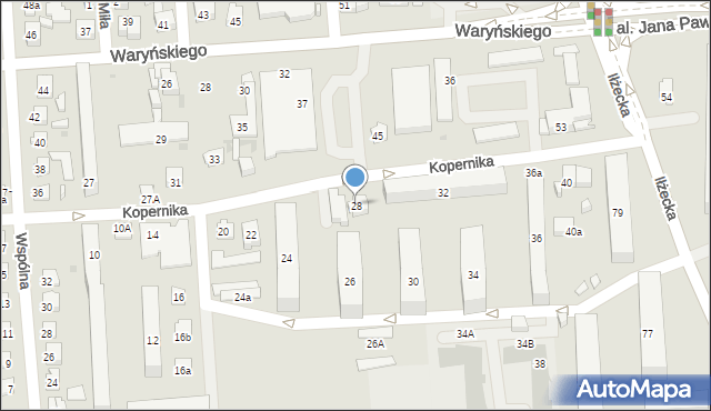 Ostrowiec Świętokrzyski, Kopernika Mikołaja, 28, mapa Ostrowiec Świętokrzyski