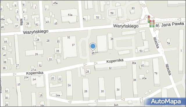 Ostrowiec Świętokrzyski, Kopernika Mikołaja, 45, mapa Ostrowiec Świętokrzyski