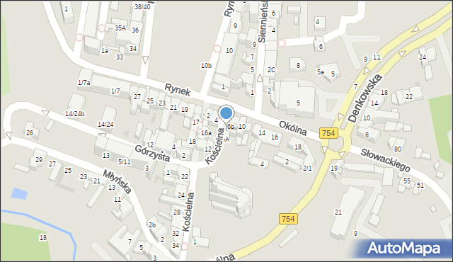 Ostrowiec Świętokrzyski, Kościelna, 6B, mapa Ostrowiec Świętokrzyski