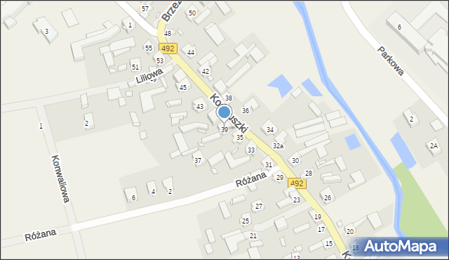 Ostrowy nad Okszą, Kościuszki Tadeusza, gen., 39, mapa Ostrowy nad Okszą