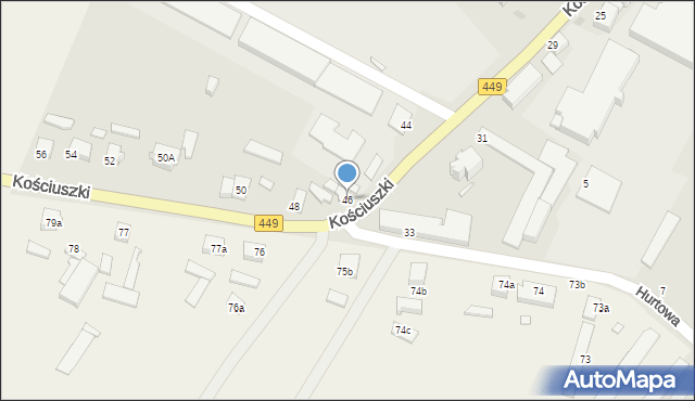 Ostrzeszów, Kościuszki Tadeusza, gen., 46, mapa Ostrzeszów