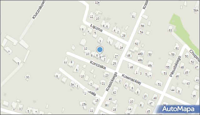 Oświęcim, Korczaka Janusza, 4, mapa Oświęcimia