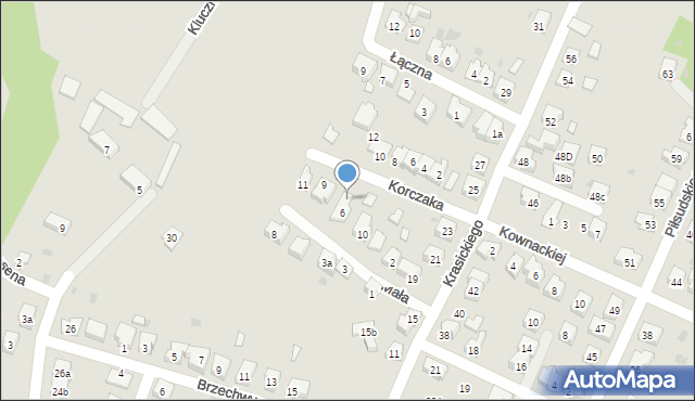 Oświęcim, Korczaka Janusza, 7, mapa Oświęcimia