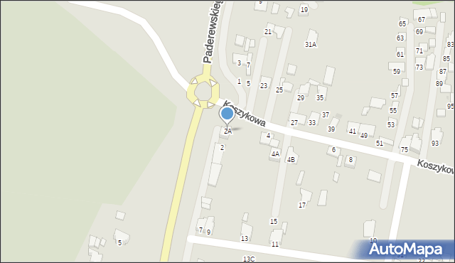 Oświęcim, Koszykowa, 2A, mapa Oświęcimia