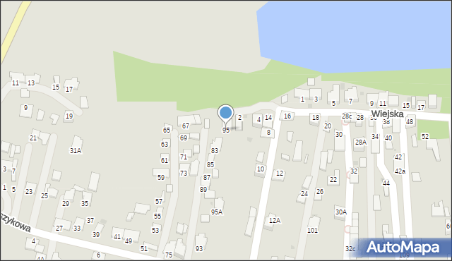 Oświęcim, Koszykowa, 95, mapa Oświęcimia