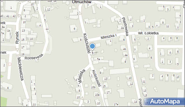 Otmuchów, Kościuszki Tadeusza, gen., 5, mapa Otmuchów