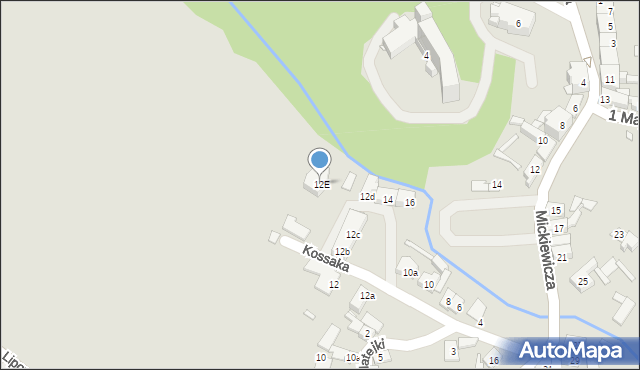 Otmuchów, Kossaka, 12E, mapa Otmuchów