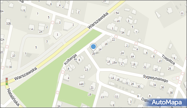 Otrębusy, Kolberga Oskara, 10, mapa Otrębusy