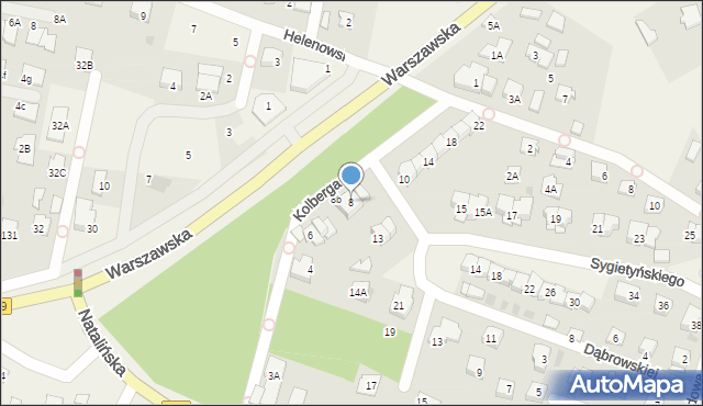 Otrębusy, Kolberga Oskara, 8, mapa Otrębusy