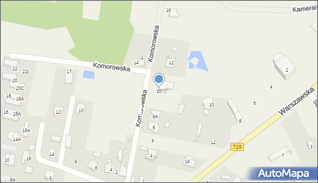 Otrębusy, Komorowska, 10, mapa Otrębusy