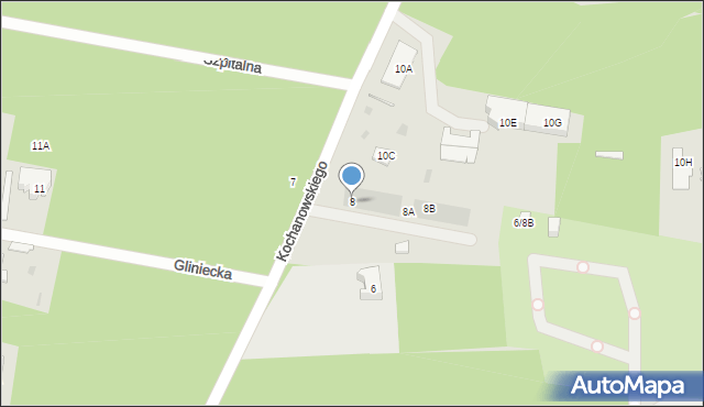 Otwock, Kochanowskiego Jana, 8, mapa Otwock