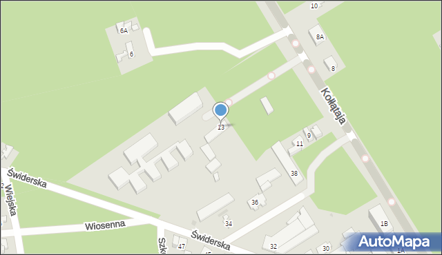 Otwock, Kołłątaja Hugo, 13, mapa Otwock