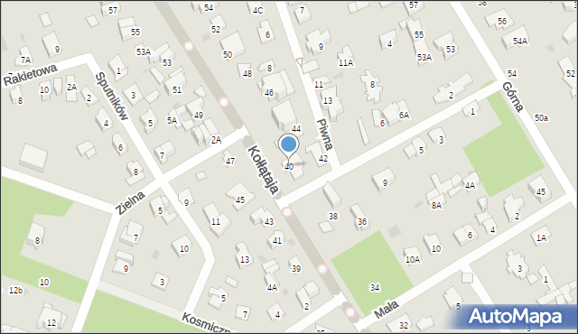 Otwock, Kołłątaja Hugo, 40, mapa Otwock