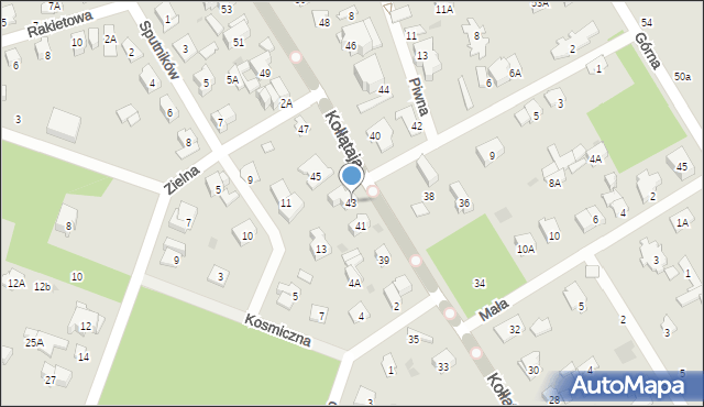 Otwock, Kołłątaja Hugo, 43, mapa Otwock