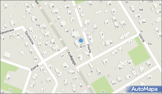 Otwock, Kołłątaja Hugo, 44, mapa Otwock