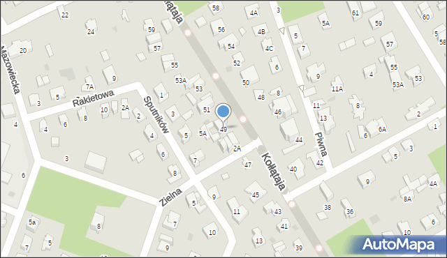 Otwock, Kołłątaja Hugo, 49, mapa Otwock