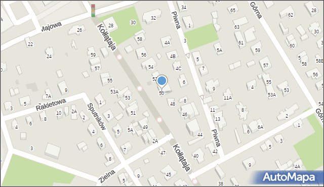 Otwock, Kołłątaja Hugo, 50, mapa Otwock