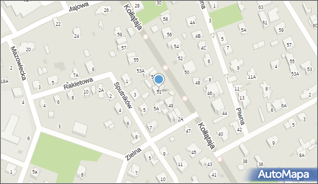 Otwock, Kołłątaja Hugo, 51, mapa Otwock