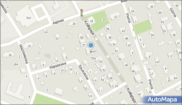 Otwock, Kołłątaja Hugo, 55, mapa Otwock