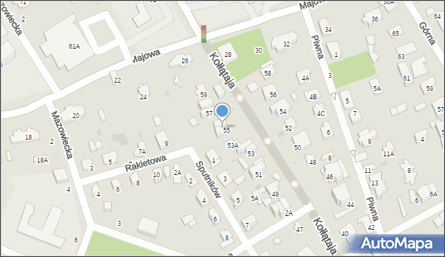 Otwock, Kołłątaja Hugo, 55A, mapa Otwock